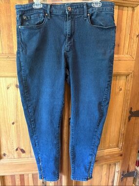 Levi's Denizen Black High-Rise Ankle Skinny Jeans